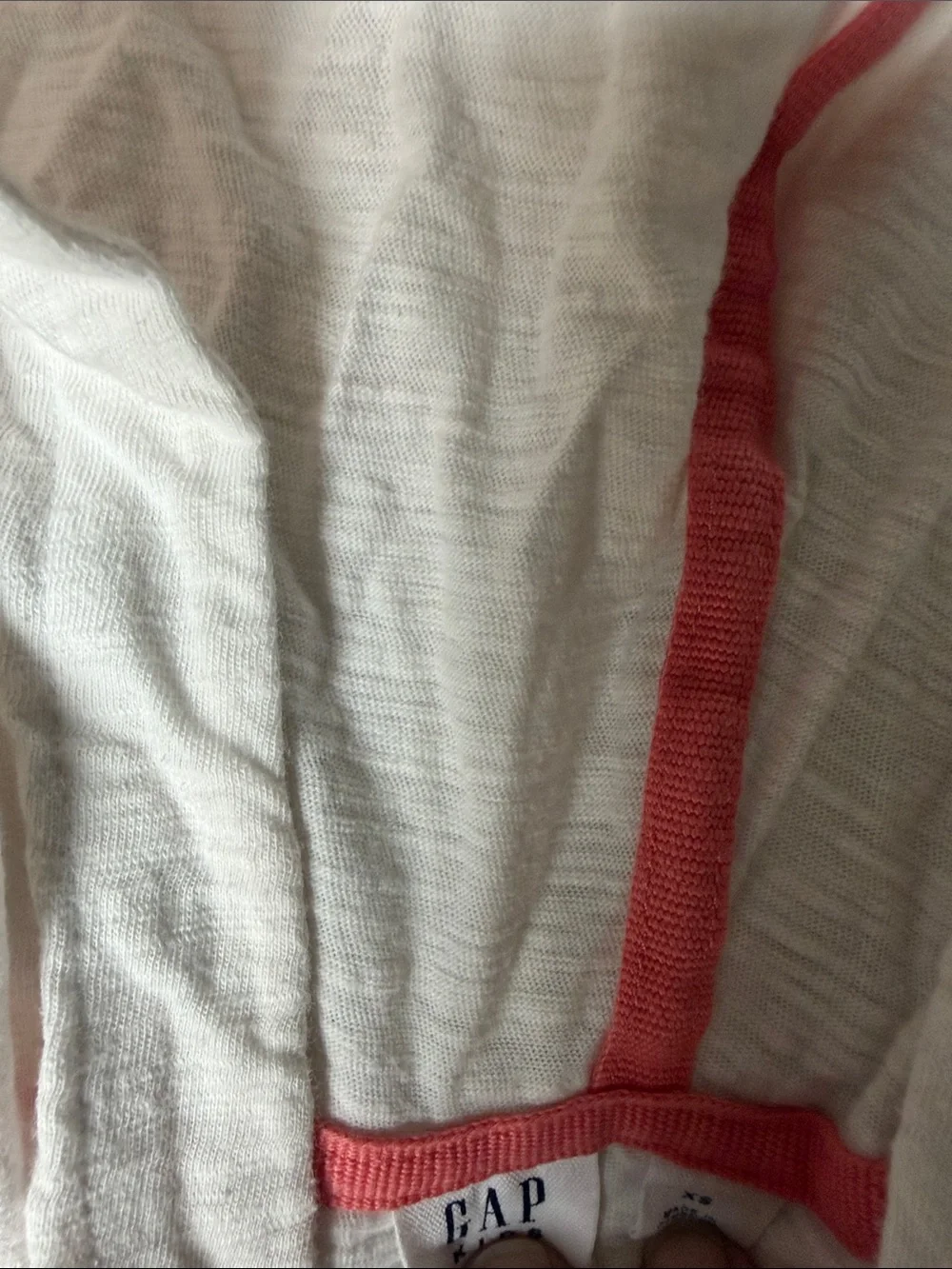 GAP White Cover-Up with Coral Trim